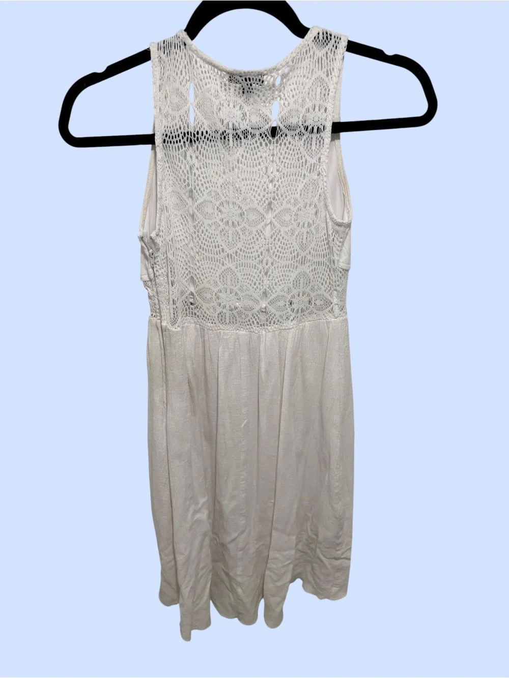 Crochet-Back Racer Tank Dress Size Small